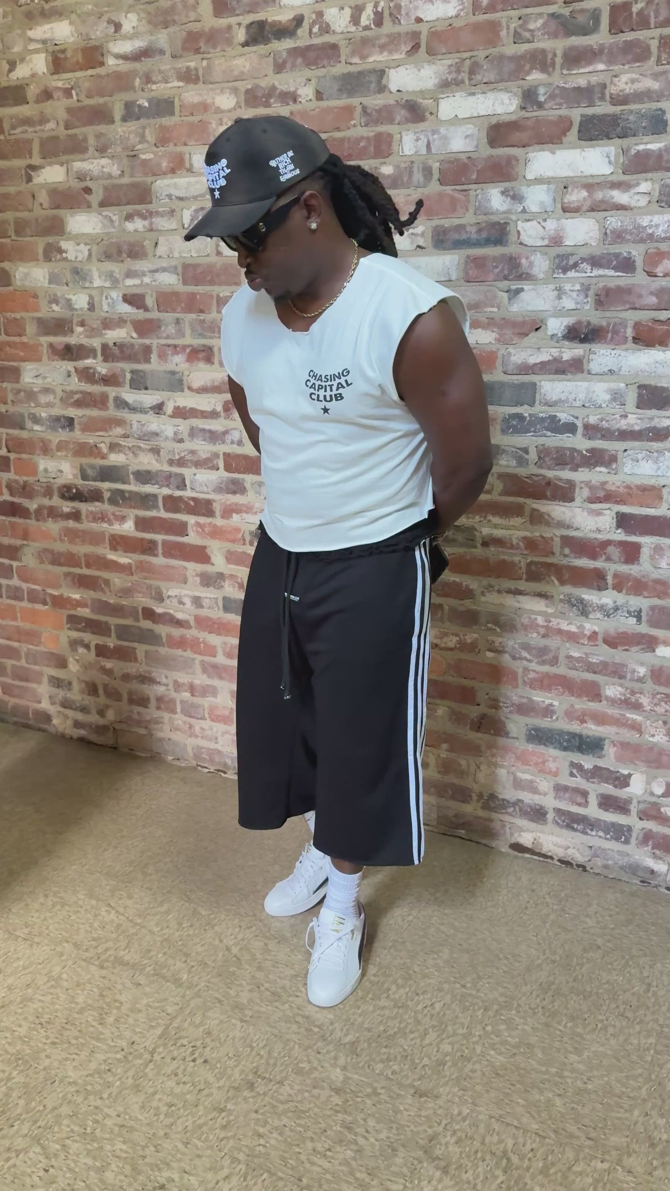 Oversized baggy terry shorts